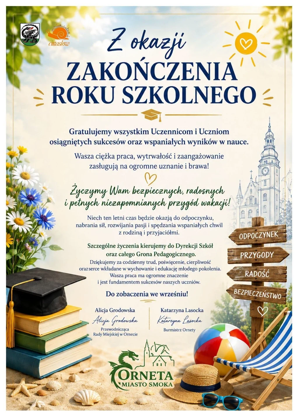 Koniec roku szkolnego w Ornecie. Gratulacje dla uczniów i nauczycieli